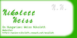 nikolett weiss business card